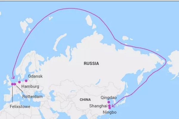 China Launches First Arctic Container Route, Slashing Europe Shipping Time