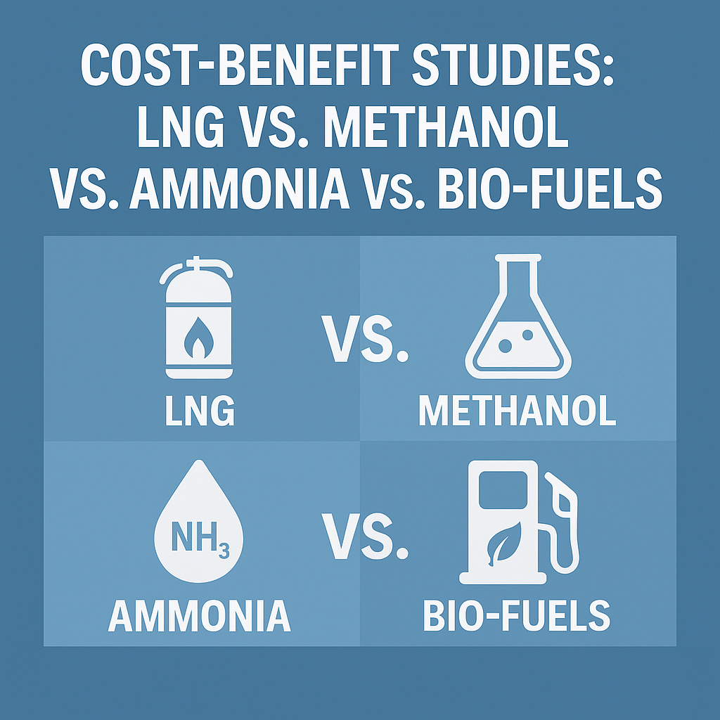 Cost-Benefit Studies: LNG vs. Methanol vs. Ammonia vs. Bio-fuels