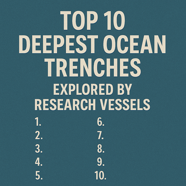Top 10 Deepest Ocean Trenches Explored by Research Vessels