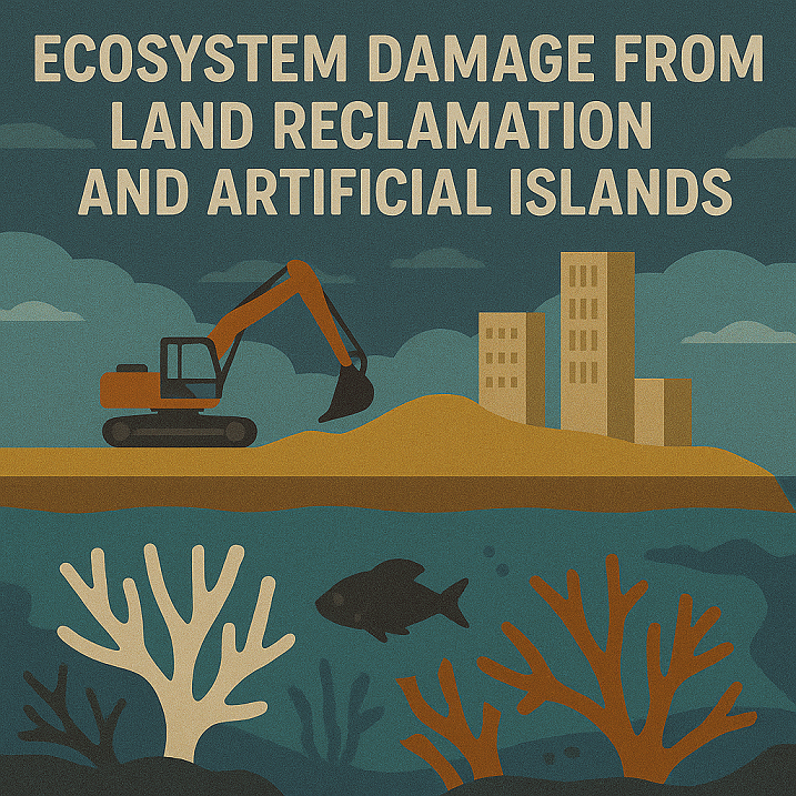 Ecosystem Damage from Land Reclamation and Artificial Islands: A Scientific and Maritime Perspective
