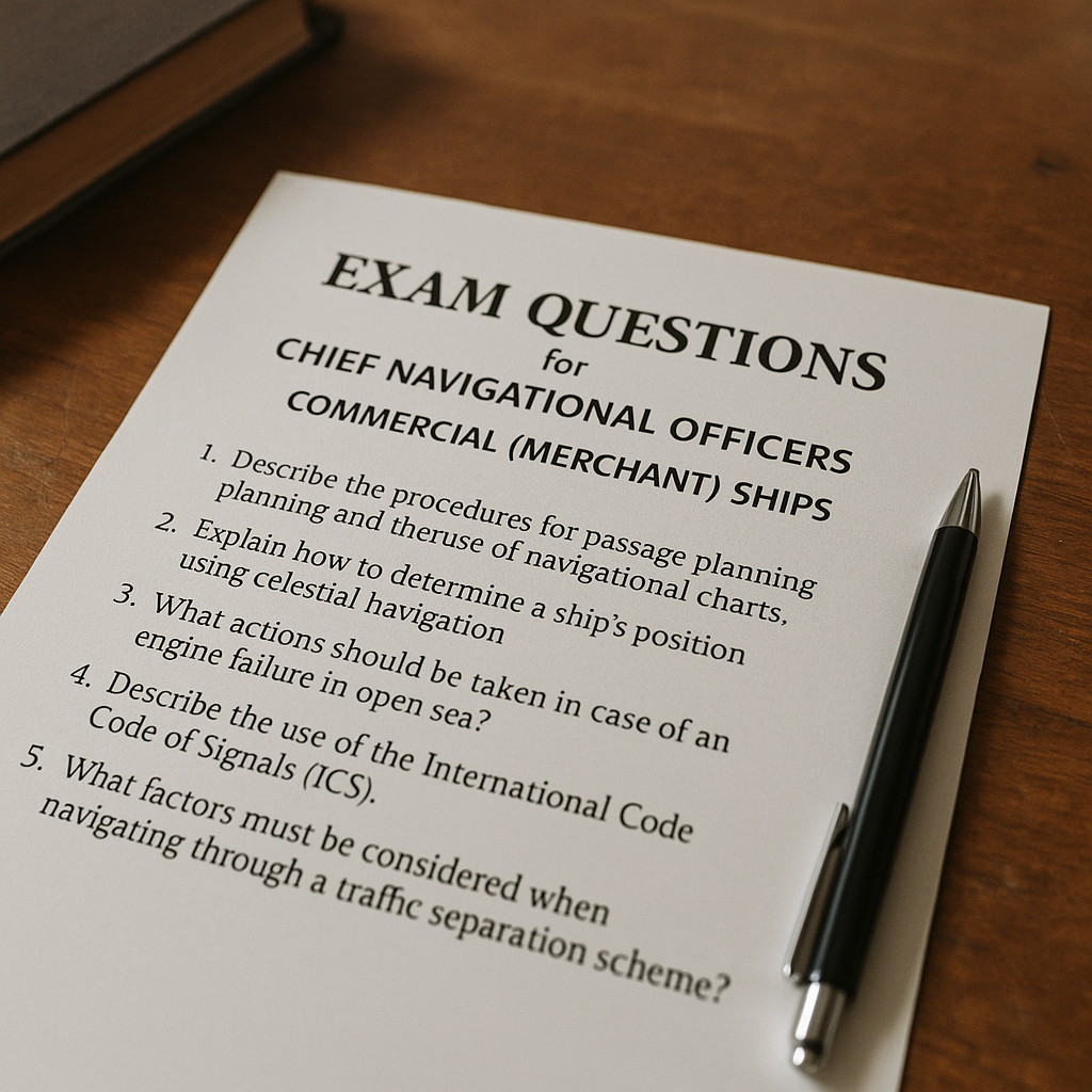 Top 40 Exam Questions for Chief Navigational Officers on Commercial (Merchant) Ships