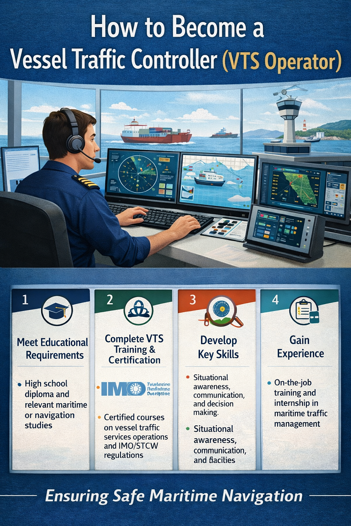 How to Become a Vessel Traffic Controller (VTS Operator): Career Path, Training, and the Difference Between VTS Operator and VTS Supervisor