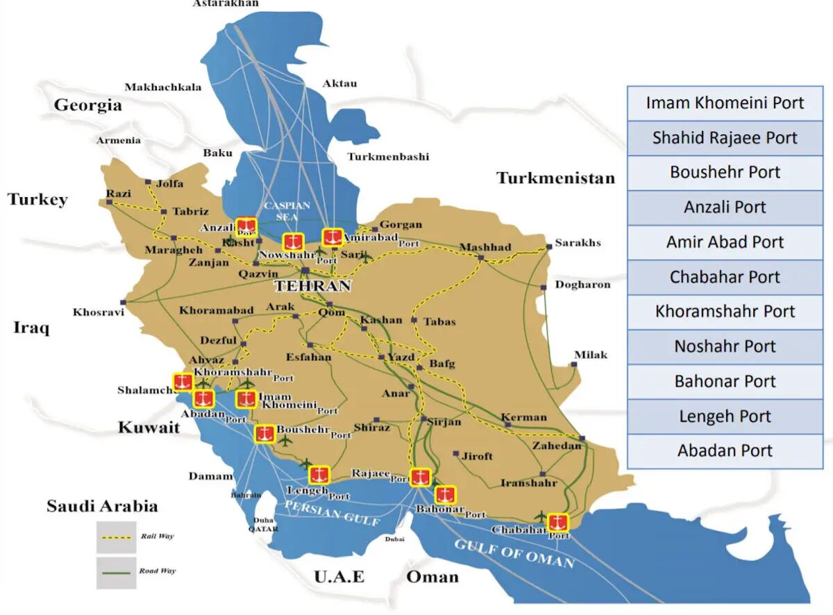 Intermodal Logistics Networks Linking the Persian Gulf with Central Asia