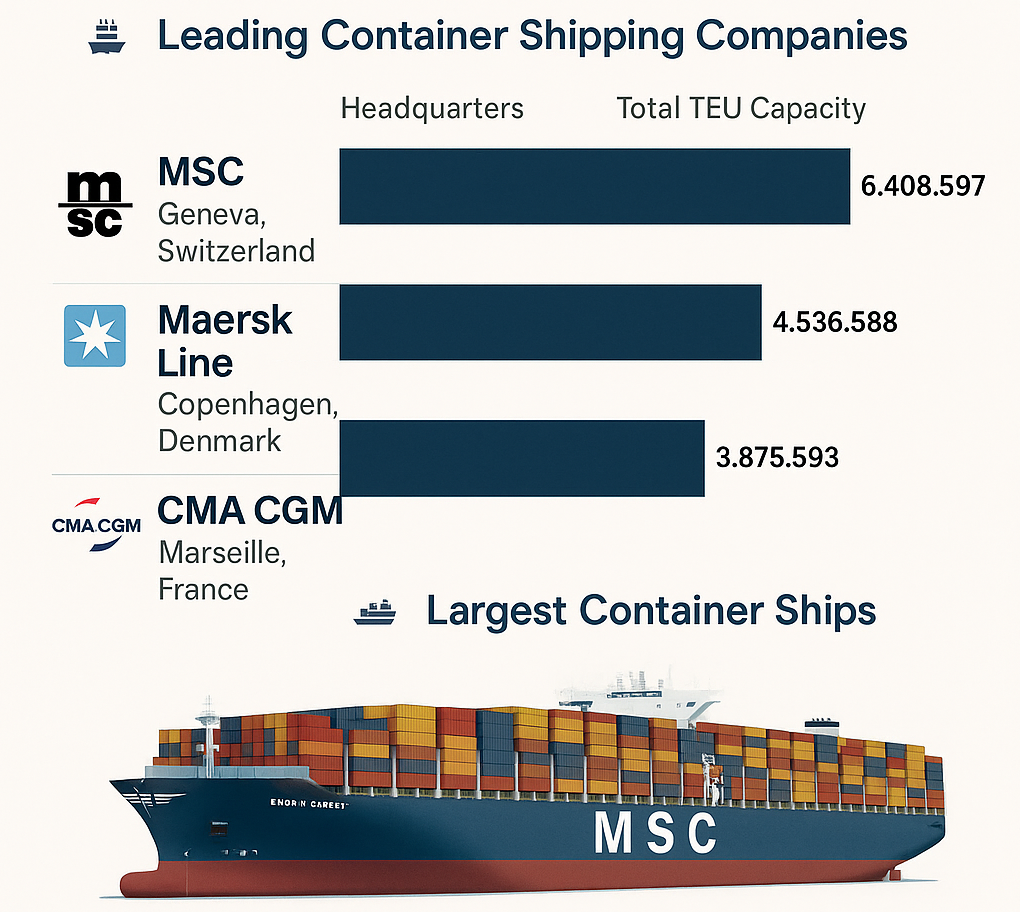 The Largest Container Shipping Companies and Vessels in 2024