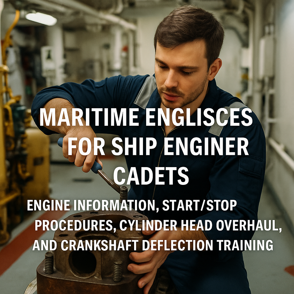 Maritime English Exercises for Ship Engineer Cadets on Marine Diesel Engine Operations and Maintenance