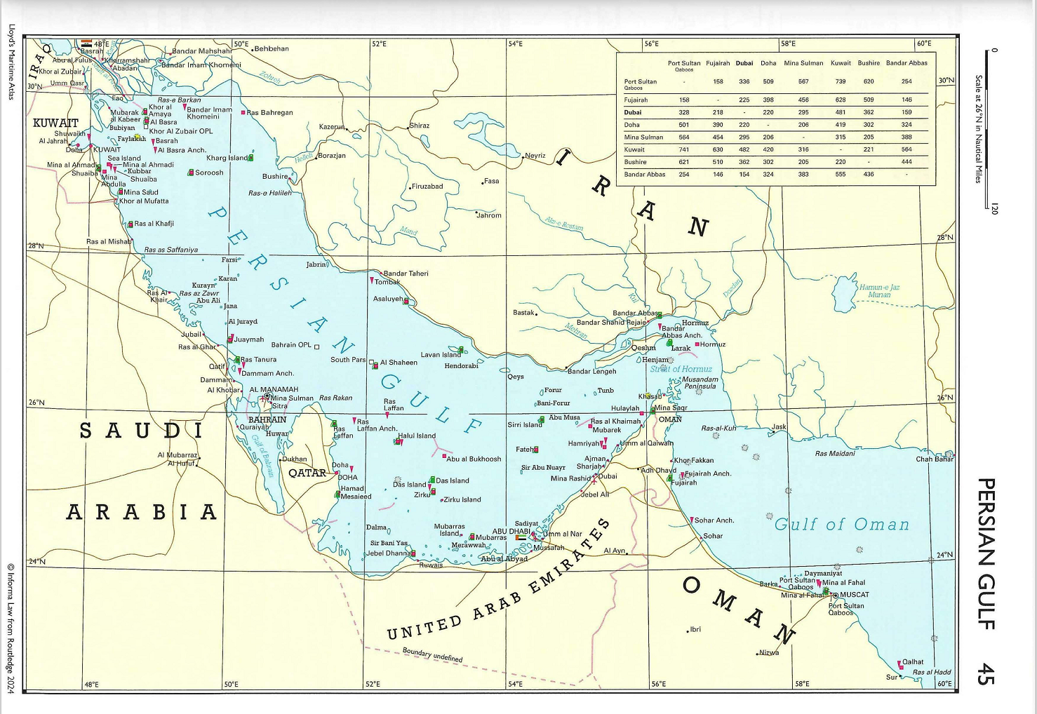 Lloyd’s Maritime Atlas Of World Ports And Shipping Places – Persian Gulf