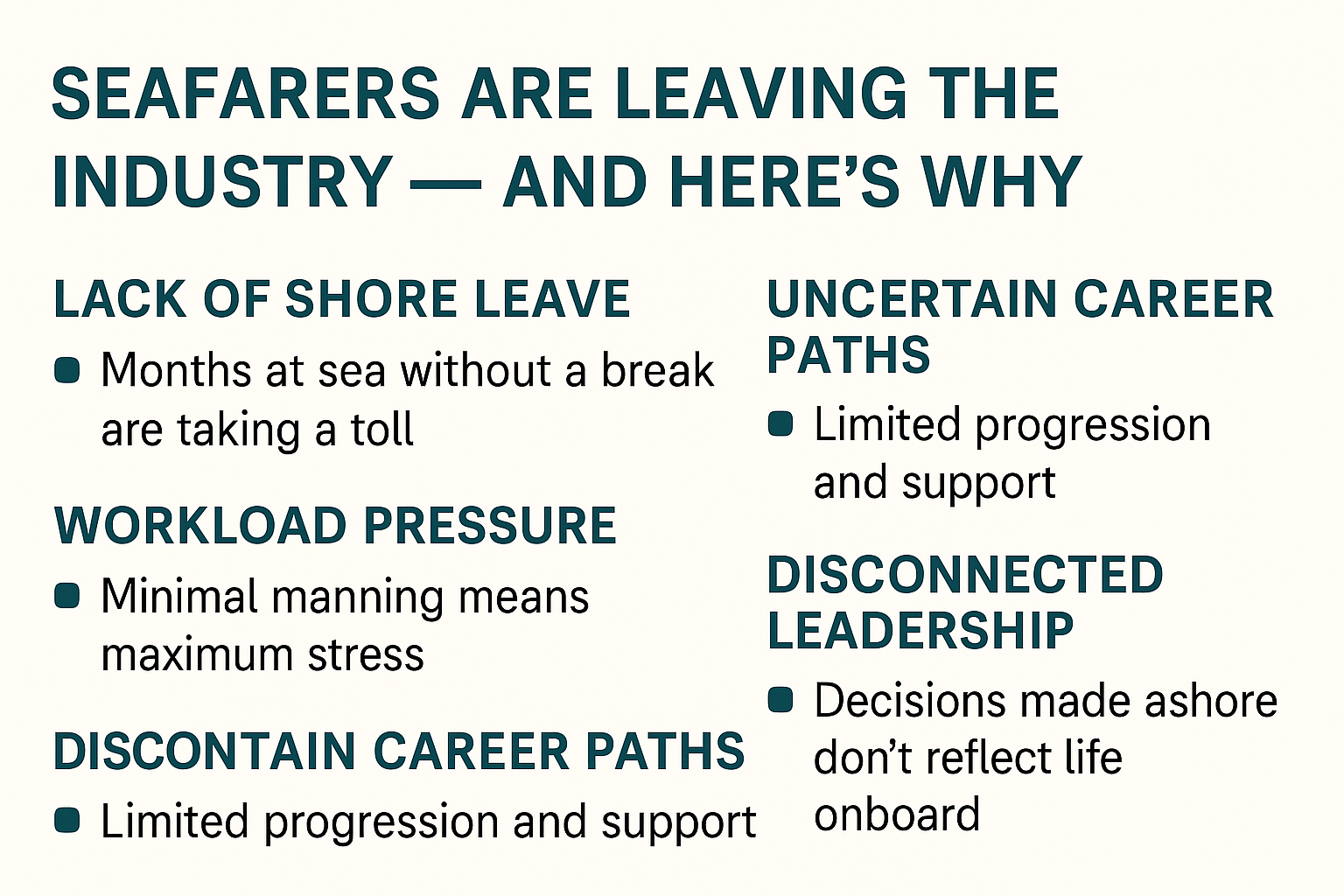 Seafarers Are Leaving the Industry — and Here’s Why