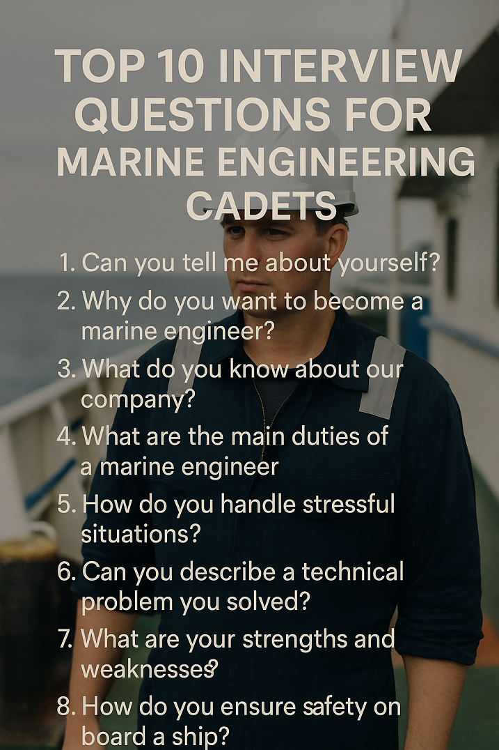 Top 10 Interview Questions for Marine Engineering Cadets