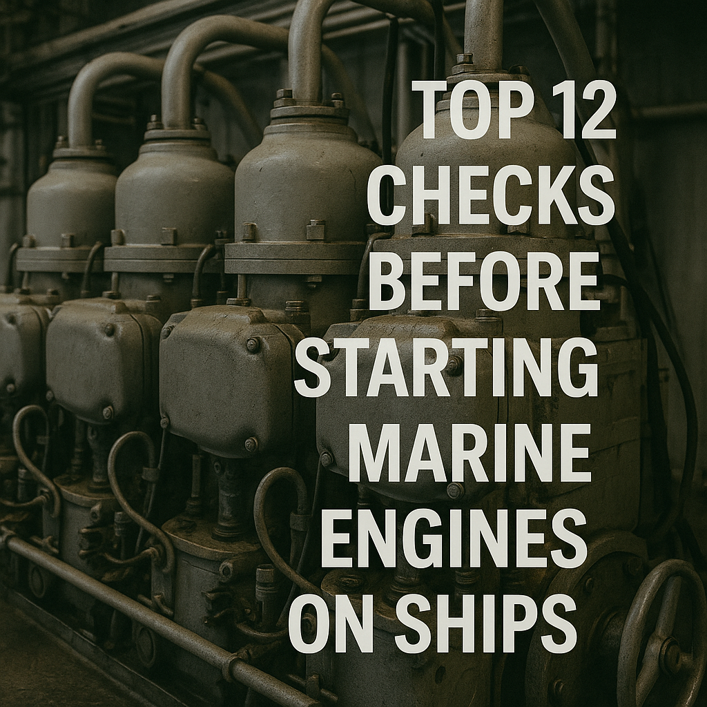 Top 12 Checks Before Starting Marine Engines on Ships