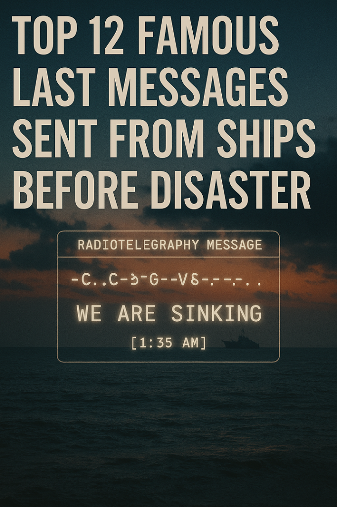Top 12 Famous Last Messages Sent from Ships Before Disaster – Maritime ...