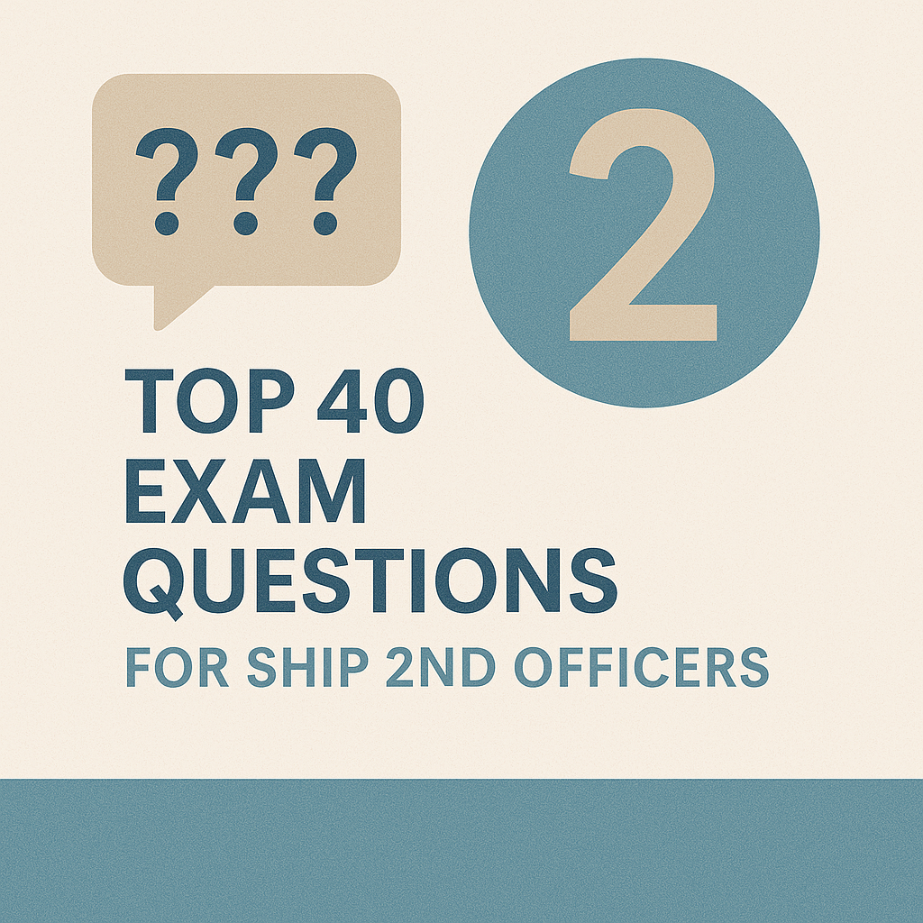 Top 40 Exam Questions for 2nd Officers and Navigational Officers on Commercial Ships
